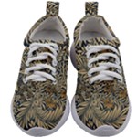 Brown Vintage Background Vintage Floral Pattern Kids Athletic Shoes