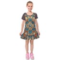 Kids  Short Sleeve Velvet Dress 