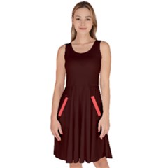 Knee Length Skater Dress With Pockets 