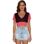 4 Farben 2 V-Neck Crop Top