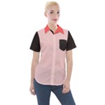 4 farben  Women s Short Sleeve Pocket Shirt