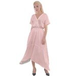 4 farben  Cross Front Sharkbite Hem Maxi Dress