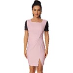 4 farben  Fitted Knot Split End Bodycon Dress