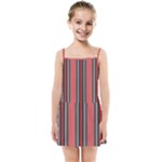 Rosa Grau Streifen Kids  Summer Sun Dress