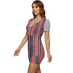 Low Cut Cap Sleeve Mini Dress 