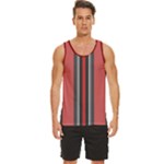 Dunkelrot4 Rosa Grau Streifen Dunkelrot3 Men s Wide Collar Tank Top