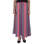 Dunkelrot4 Rosa Grau Streifen Dunkelrot3 Flared Maxi Skirt