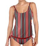 Dunkelrot4 Rosa Grau Streifen Dunkelrot3 Tankini Set