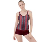 Dunkelrot4 Rosa Grau Streifen Dunkelrot3 Boyleg Tankini Set 