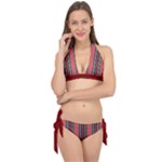 Dunkelrot4 Rosa Grau Streifen Dunkelrot3 Tie It Up Bikini Set