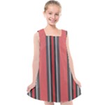 Dunkelrot4 Rosa Grau Streifen Dunkelrot3 Kids  Cross Back Dress