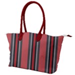 Dunkelrot4 Rosa Grau Streifen Dunkelrot3 Canvas Shoulder Bag