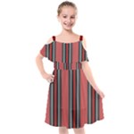 Dunkelrot4 Rosa Grau Streifen Dunkelrot3 Kids  Cut Out Shoulders Chiffon Dress