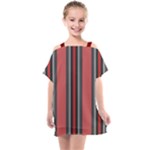 Dunkelrot4 Rosa Grau Streifen Dunkelrot3 Kids  One Piece Chiffon Dress