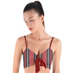 Dunkelrot4 Rosa Grau Streifen Dunkelrot3 Woven Tie Front Bralet