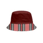 Dunkelrot4 Rosa Grau Streifen Dunkelrot3 Inside Out Bucket Hat (Kids)