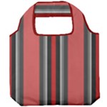 Dunkelrot4 Rosa Grau Streifen Dunkelrot3 Foldable Grocery Recycle Bag