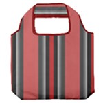 Dunkelrot4 Rosa Grau Streifen Dunkelrot3 Premium Foldable Grocery Recycle Bag