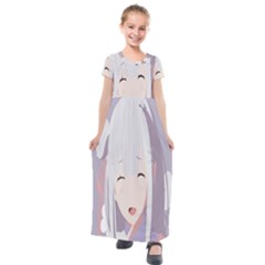 Kids  Short Sleeve Maxi Dress 