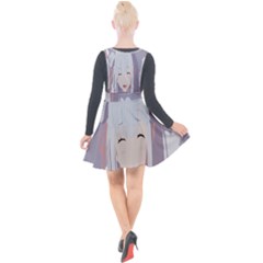 Plunge Pinafore Velour Dress 