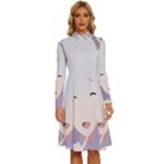 Emilia Rezero Long Sleeve Shirt Collar A-Line Dress