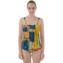 Twist Front Tankini Set 