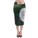 White Flower Midi Pencil Skirt