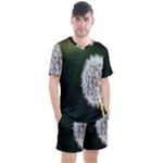 White Flower Men s Mesh T-Shirt and Shorts Set