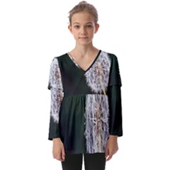 Kids  V Neck Casual Top 