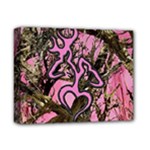 Pink Browning Deer Glitter Camo Camouflage Deluxe Canvas 14  x 11  (Stretched)