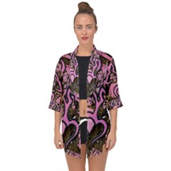 Open Front Chiffon Kimono 