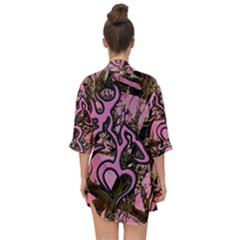 Open Front Chiffon Kimono 