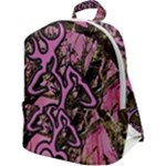 Pink Browning Deer Glitter Camo Camouflage Zip Up Backpack