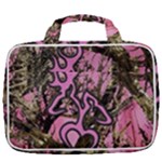 Pink Browning Deer Glitter Camo Camouflage Travel Toiletry Bag With Hanging Hook