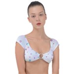 Stars Cute Pastel Pattern Rainbow Cap Sleeve Ring Bikini Top