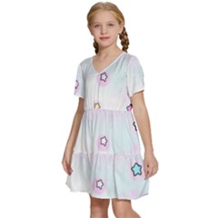 Kids  Short Sleeve Tiered Mini Dress 