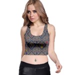 Pattern Seamless Antique Luxury Racer Back Crop Top