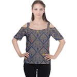 Pattern Seamless Antique Luxury Cutout Shoulder T-Shirt