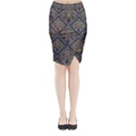 Pattern Seamless Antique Luxury Midi Wrap Pencil Skirt