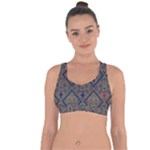 Pattern Seamless Antique Luxury Cross String Back Sports Bra