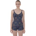 Pattern Seamless Antique Luxury Tie Front Two Piece Tankini