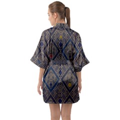 Half Sleeve Satin Kimono  