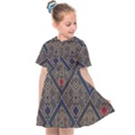 Pattern Seamless Antique Luxury Kids  Sailor Dress