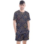 Pattern Seamless Antique Luxury Men s Mesh T-Shirt and Shorts Set