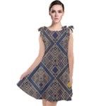 Pattern Seamless Antique Luxury Tie Up Tunic Dress