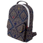 Pattern Seamless Antique Luxury Flap Pocket Backpack (Small)