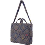 Pattern Seamless Antique Luxury Square Shoulder Tote Bag