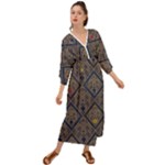 Pattern Seamless Antique Luxury Grecian Style  Maxi Dress