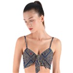 Pattern Seamless Antique Luxury Woven Tie Front Bralet