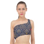 Pattern Seamless Antique Luxury Spliced Up Bikini Top 